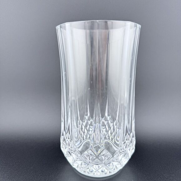 Retired Cristal D'Arques Longchamp 24% Lead Tall Highball Crystal Glass 5" - Picture 2 of 7